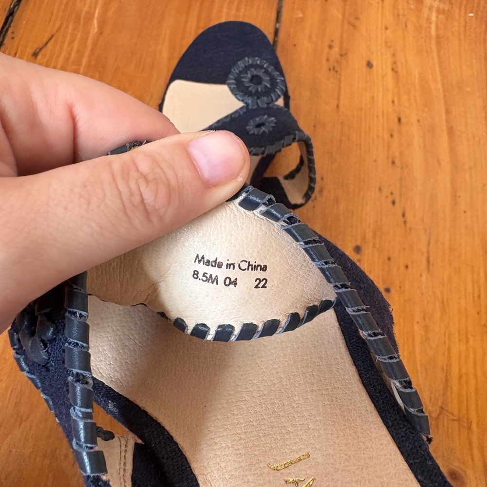 NWOT Jack Rogers Platform Wedge Flip Flop Sandals in Denim, US Women’s Size 8.5 - Picture 10 of 10